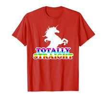 Load image into Gallery viewer, AW Fashions Totally Straight - Gay Pride Premium T-shirt
