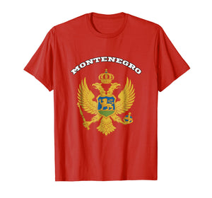 Montenegro T-shirt Coat of arms Tee Flag souvenir Podgorica