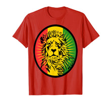 Load image into Gallery viewer, Marley Lion Rasta Dreadlocks profile t-shirt
