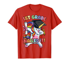 Load image into Gallery viewer, Dabbing Unicorn Graduation T shirt 1st Grade Girls Kids Boys
