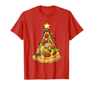Christmas shirts for Men Boys Pizza Xmas Tree Crustmas Gifts
