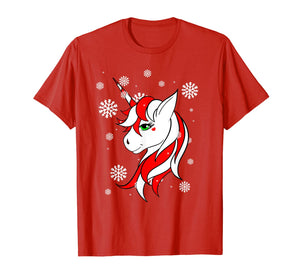 Christmas Unicorn Fun Girls Kids Snowflake Holiday Xmas T-Shirt