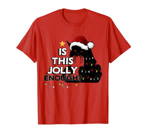 Black Cat Christmas Tree Is This Jolly Enough For Xmas T-Shirt