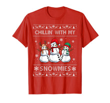 Load image into Gallery viewer, Chillin With My Snowmies Funny Ugly Christmas Pajama Xmas T-Shirt
