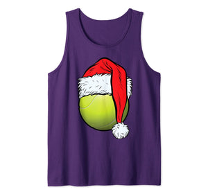Christmas Tennis Ball Santa Hat Funny Sport Xmas Boys Kids Tank Top