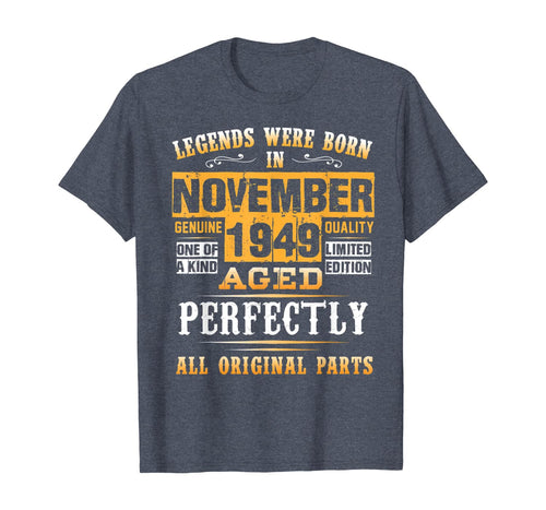 Vintage November 1949 70 Birthday Gift - 70 Years Old T-Shirt