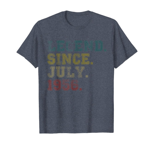 64th Birthday Vintage Legend Since July 1956 Gift 64 Yrs Old T-Shirt