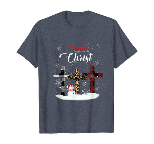 Christmas Begins with Christ Xmas Gift T-Shirt