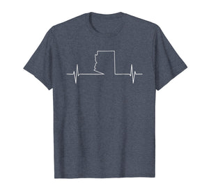 Arizona Heartbeat T Shirt US States Lover Pulse Gift Tee