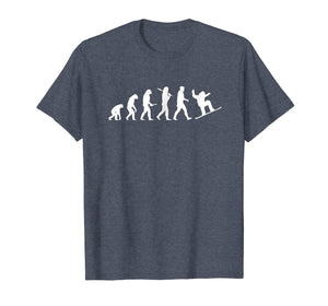 snowboard evolution shirt - from cavemen to a snowboarder