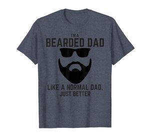 Mens Bearded Dad Shirt Mens Beard Humor Funny T-shirt Superhero