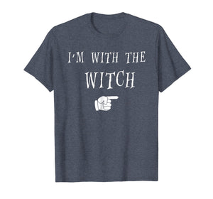 Men's Halloween Couples Costume T Shirt I'm With The Witch