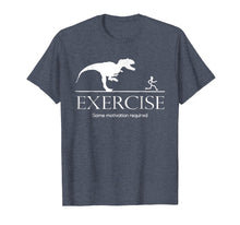 Load image into Gallery viewer, Exercise Motivation Required Funny T-rex Running Tshirt
