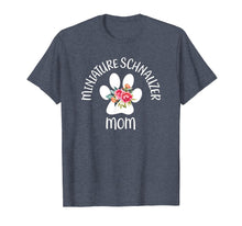 Load image into Gallery viewer, Miniature Schnauzer Mom Shirt Floral Dog Paw Gift For Her

