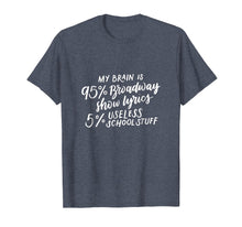 Load image into Gallery viewer, My Brain is 95% Broadway Shirt, Fun Drama Actor Actress Gift
