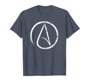 Atheism Symbol T-Shirt distressed Atheist