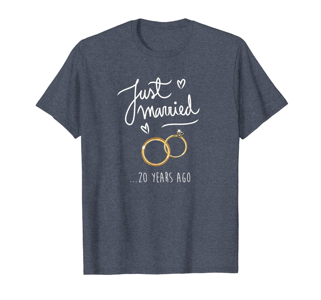 20th Wedding Anniversary T-Shirt JUST MARRIED 20 Years Ago