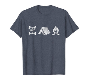 4WD Overland Explorer Tee 4x4 Tent Camp Fire T-Shirt