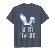 Load image into Gallery viewer, Bunny Teacher Gingham Check Bunny Headband Easter T Shirt
