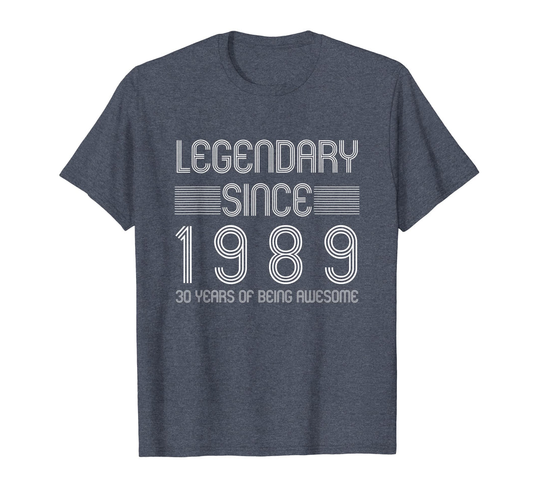 30th Birthday T Shirt - 30 Years Of Being Awesome Since 1989