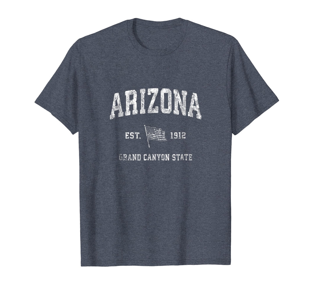 Arizona AZ T-Shirt Vintage US Flag Sports Design Tee