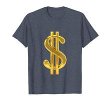 Load image into Gallery viewer, Metallic Gold Money Sign Dollar Bills Moolah T- Shirt
