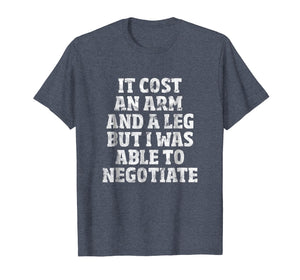 Amputee T-Shirt: Able To Negotiate Funny Leg Amputee Shirt