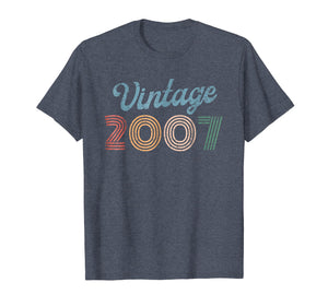 Retro Vintage 2007 80's Style 12 yrs old 12th Birthday Shirt