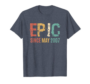 Epic Since May 2007 12th Bday 12 Year Old Tshirt Gift