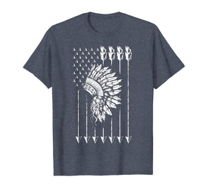 Cool Native American Arrow And Teepee Flag Shirt Funny Gift