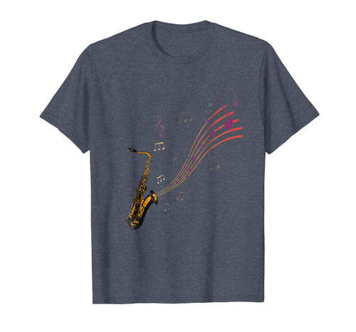 Vintage retro Sax Saxophone Music T Shirt Classic Tee
