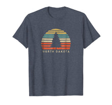 Load image into Gallery viewer, Retro Sunset North Dakota T-Shirt Pine Tree
