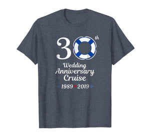1989 2019 Wedding Anniversary Cruise 30th Tshirt