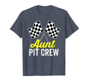 Aunt Pit Crew Shirt for Racing Party Costume (Dark)