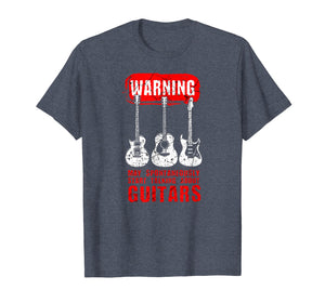 Cool Guitar Art Silhouette Rockstar Funny Slogan T-shirt