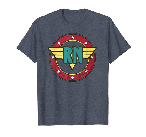 Vintage Wonder Nurse RN Superhero Distressed Tshirt