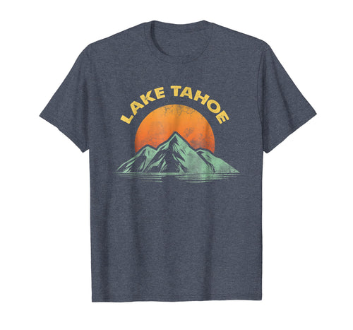 Vintage Retro Lake Tahoe T-shirt Mountain and Sun