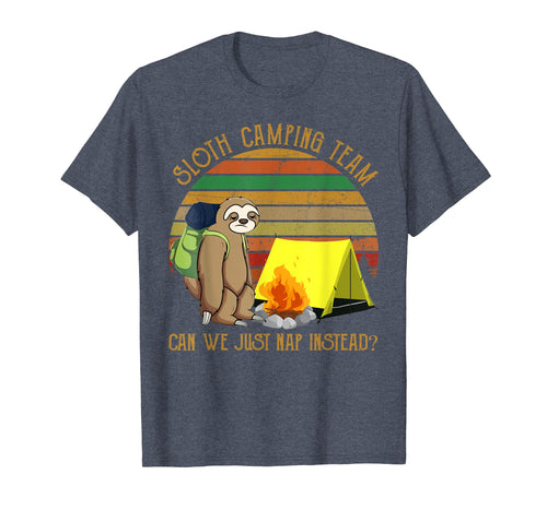 Vintage Sloth Camping Team Can We Just Nap Instead Shirt