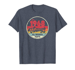 1968 Vintage T Shirt, Birthday Gift Tee. Retro Style Shirt.