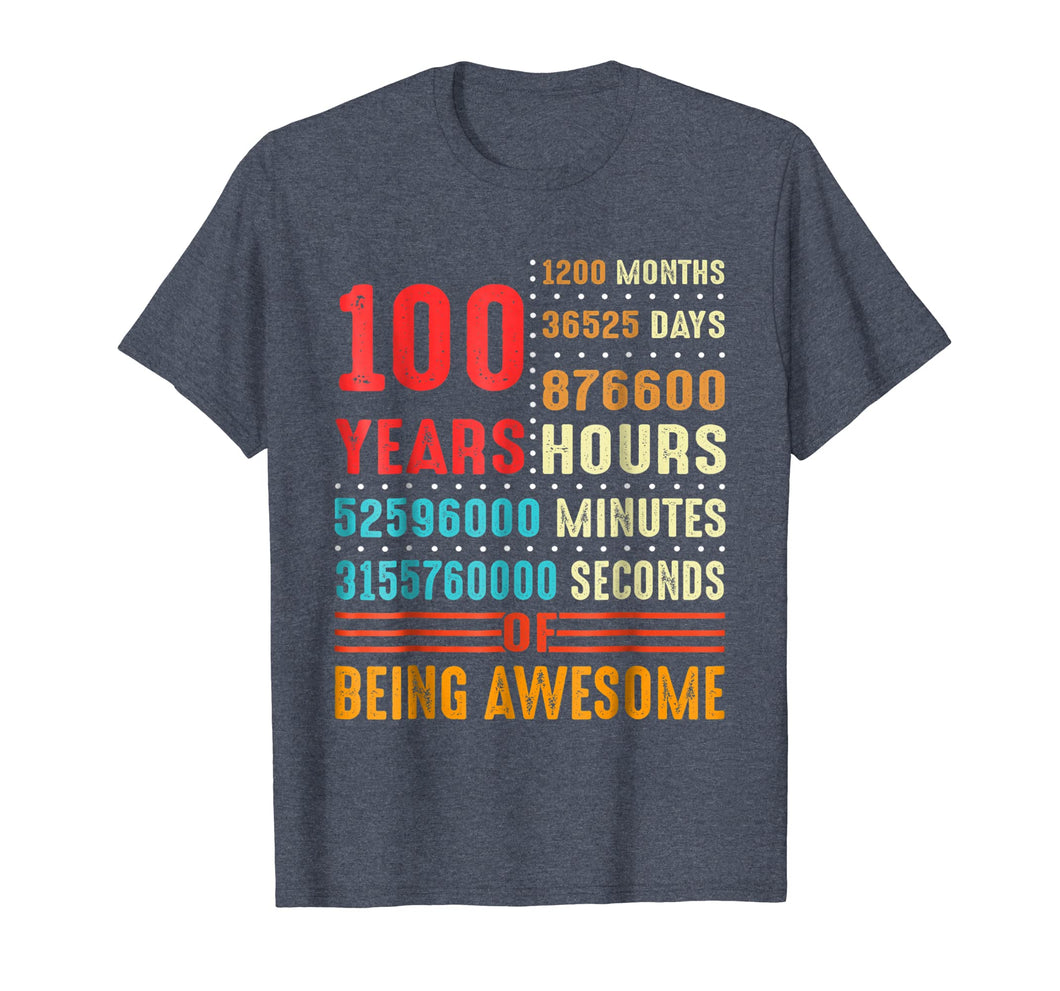 100 Years Old 100th Birthday Vintage T Shirt 1200 Months