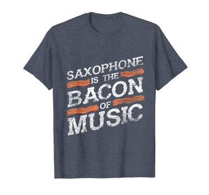 Saxophone T-Shirt - Bacon Of Music - Saxophonist Shirts Gift