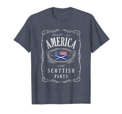 Vintage Scotland America T-shirt Scottish American Flag