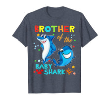 Load image into Gallery viewer, Brother Of The Baby Shark Birthday Brother Shark Shirt
