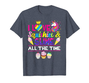 Love Squishies & Slime Time Rainbow Unicorn Narwhal T-Shirt