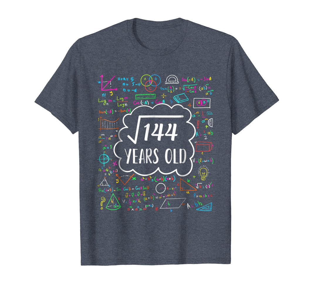 Square Root of 144 12th birthday T-Shirt for 12 years old