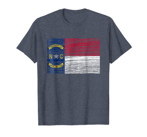 North Carolina State Flag Vintage Distressed T-Shirt NC