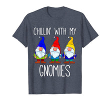 Load image into Gallery viewer, Chillin With My Gnomies, Christmas Garden Gnome Xmas God Jul T-Shirt
