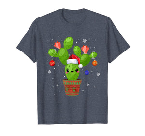 Cactus Christmas Tree Gift Santa Xmas Succulent Plant Lovers T-Shirt