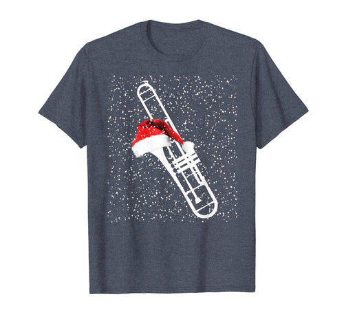 Christmas Trombone Shirt - Santa Trombone Funny Xmas Pajama T-Shirt