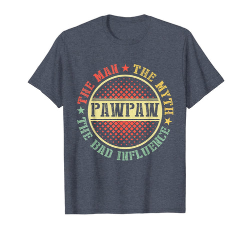 Vintage Pawpaw The Man The Myth The Bad Influence Christmas T-Shirt